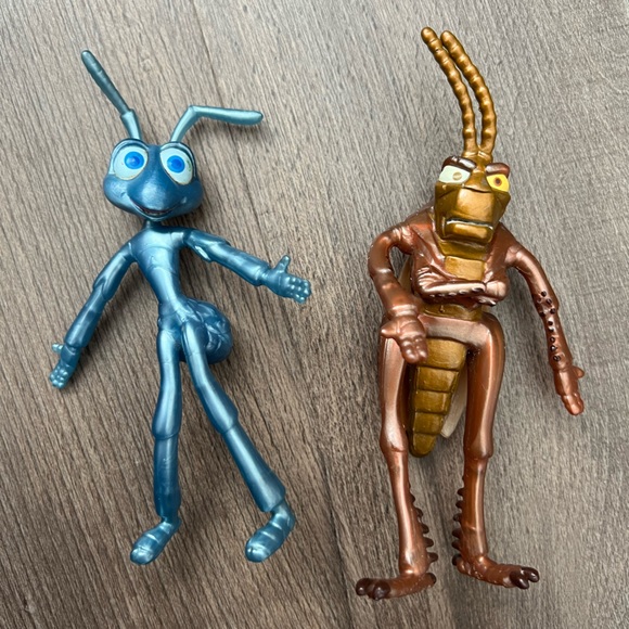 ✨5/$20✨ Vintage 90s Y2K Disney Pixar Bugs Life Flik & Hopper Figurines - Picture 1 of 7